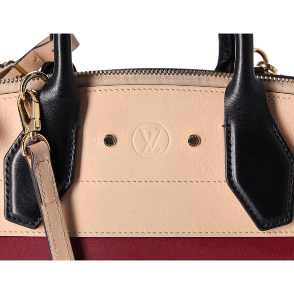 Louis Vuitton City Steamer PM Beige Bordeaux Colorblock Small Satchel Handbag - Picture 8 of 17